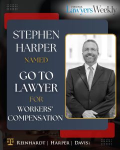 Stephen Harper named Go To Lawyer for Workers' Compensation