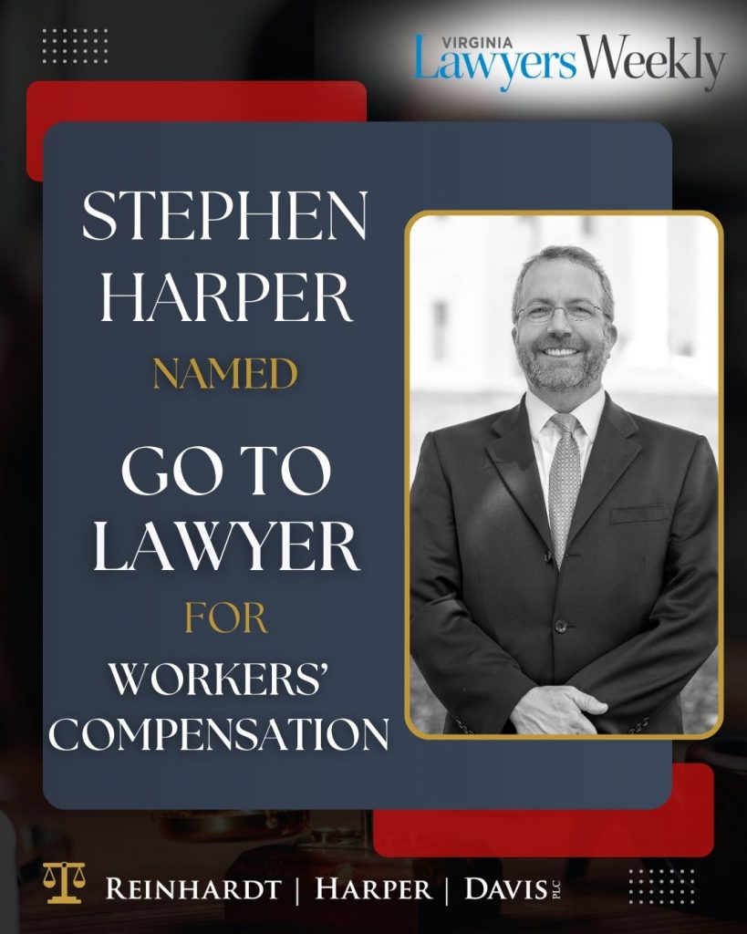 Stephen Harper named Go To Lawyer for Workers' Compensation