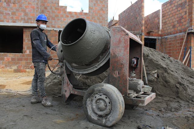 cement tester on construction site
