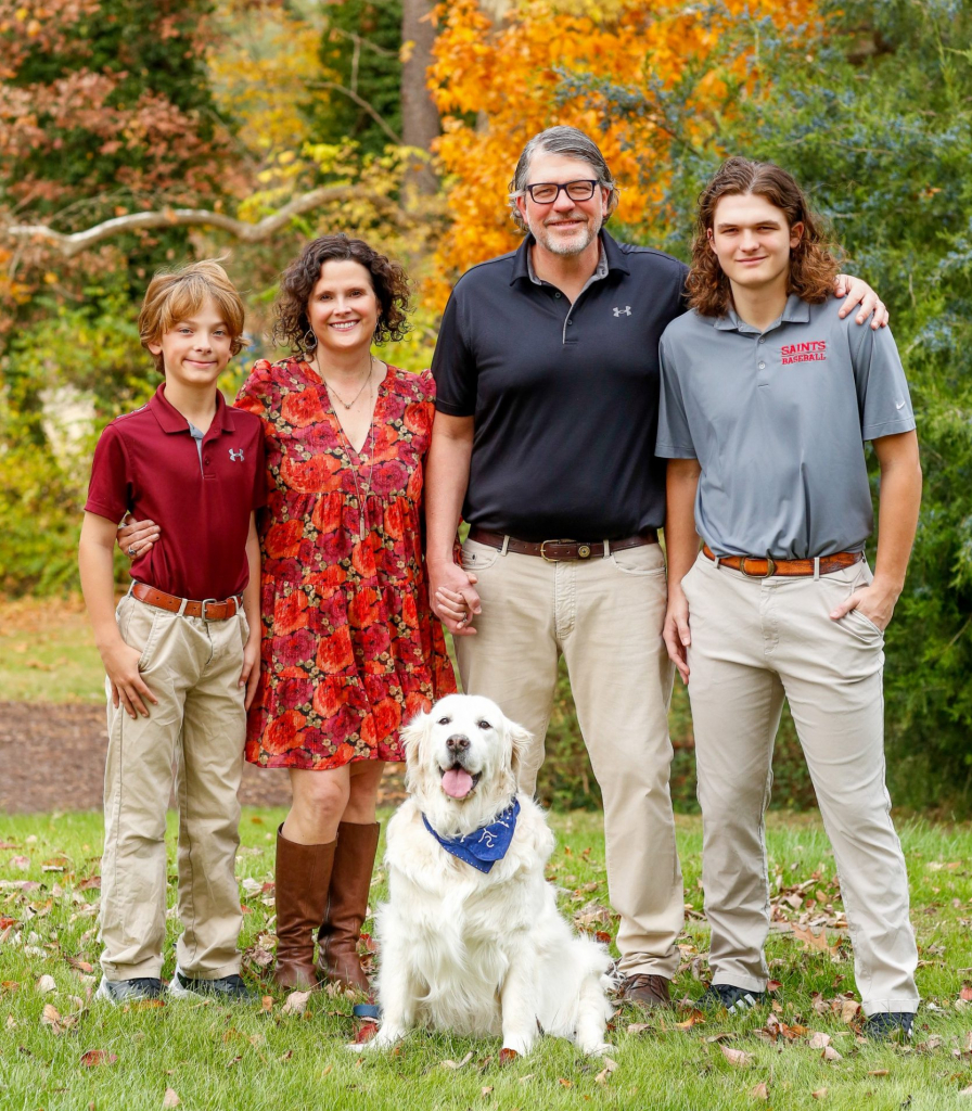 Craig Davis with his family